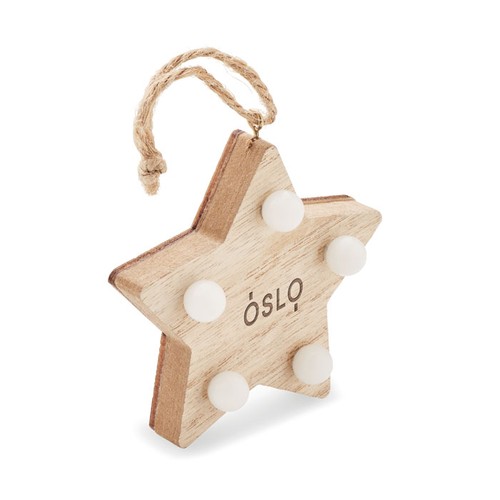 LALIE Étoile en bois avec lumières - 5