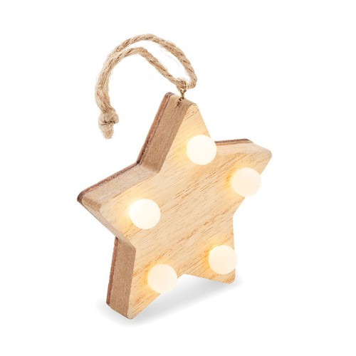 LALIE Étoile en bois avec lumières - 3