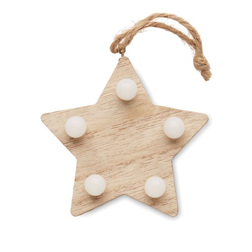 LALIE Étoile en bois avec lumières - 4