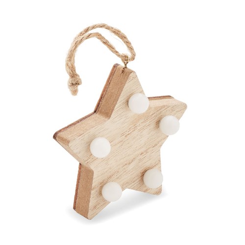 LALIE Étoile en bois avec lumières - 1