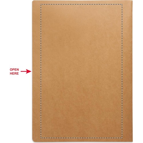 Emplacement de marquage : au dos du carnet