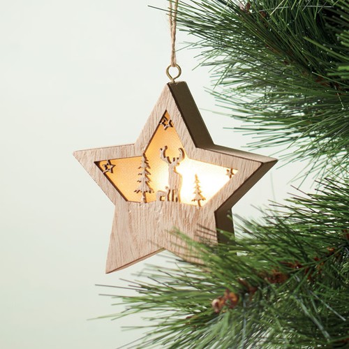 STARLIGHT Suspension étoile MDF avec led - 5