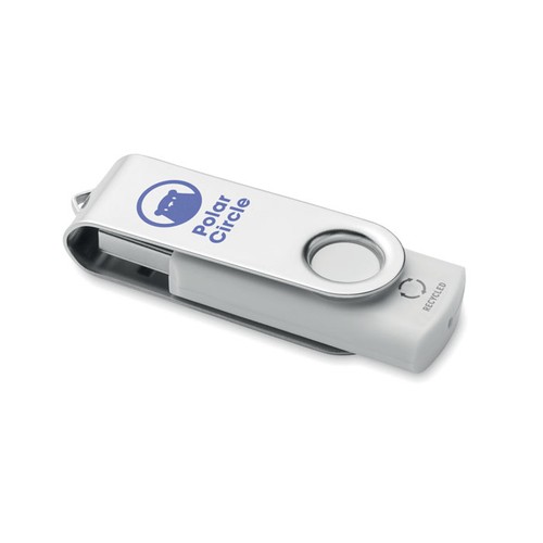 white TECHMATE RABS USB 16G de ABS reciclado