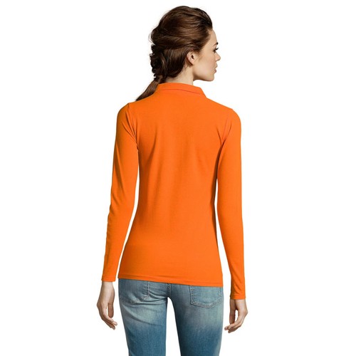 orange PERFECT LSL WOMEN POLO DE MUJER