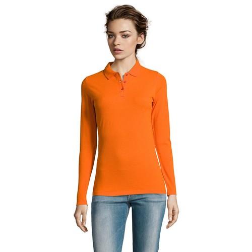 orange PERFECT LSL WOMEN POLO DE MUJER