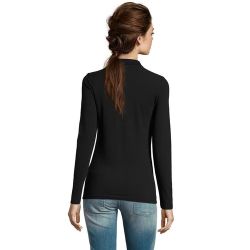 black PERFECT LSL WOMEN POLO DE MUJER