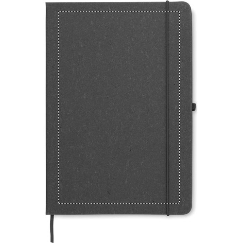 Emplacement de marquage : sur le devant du carnet