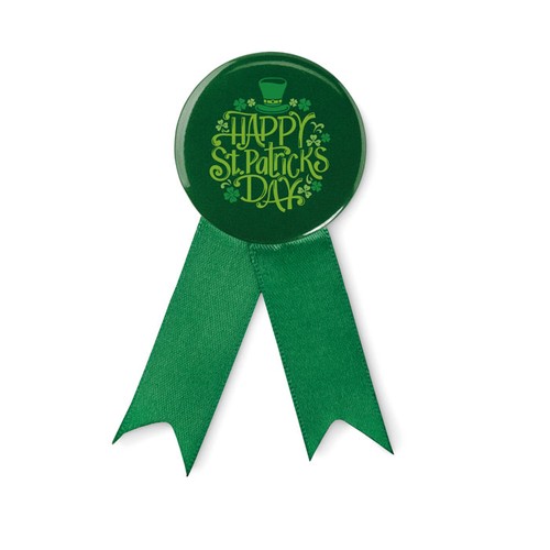 green LAZO Broche insignia con cinta