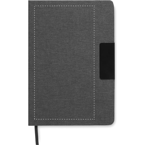 Emplacement de marquage : sur le devant du carnet