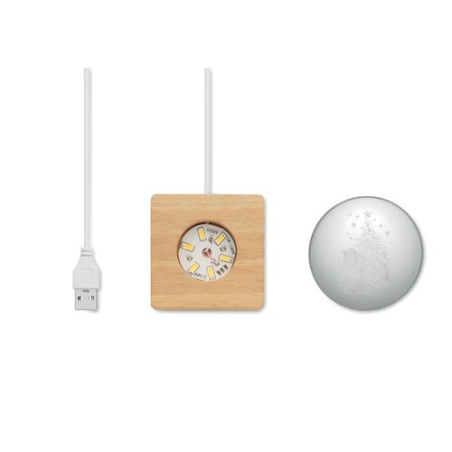 SANTA LIGHT Boule de Noël verre avec LED - 2