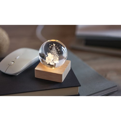 SANTA LIGHT Boule de Noël verre avec LED - 5