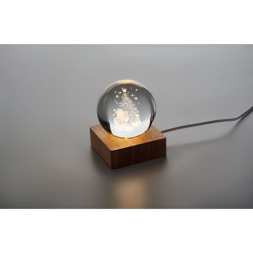 SANTA LIGHT Boule de Noël verre avec LED - 6