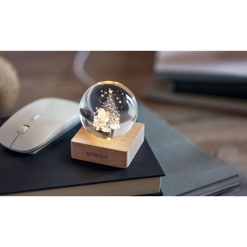 SANTA LIGHT Boule de Noël verre avec LED - 4