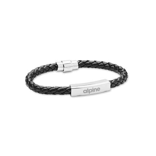 black FAULETI Pulsera de piel sintética