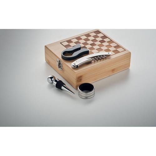 CHESSET Set à vin et jeu d'échecs - 5