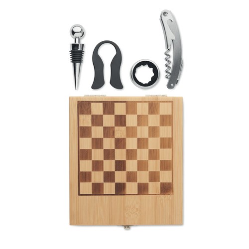 CHESSET Set à vin et jeu d'échecs - 3