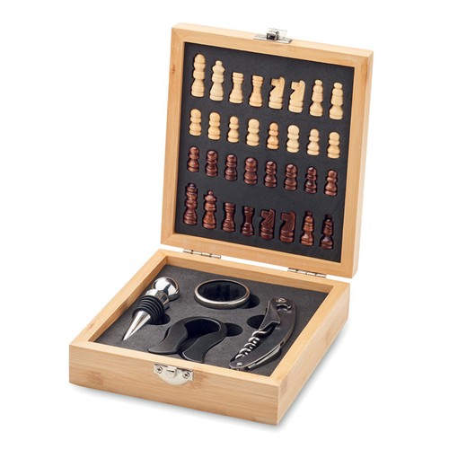 CHESSET Set à vin et jeu d'échecs - 2
