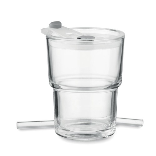 SIP Gobelet verre et paille 400ml - 2