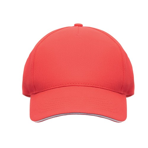blanco/rojo SUNNY Gorra beisbol 5 paneles 180 gr