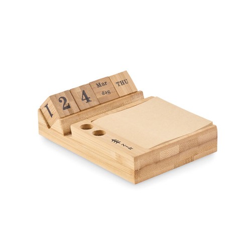 BOOTOP Calendrier de bureau en bambou - 4
