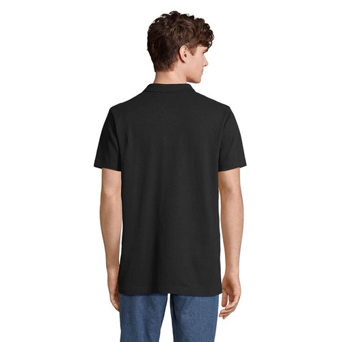 black PULSE PULSE UNISEX POLO