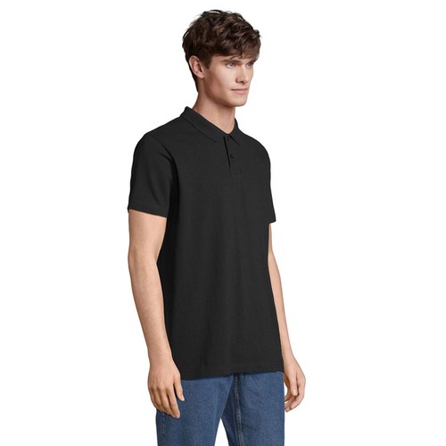 black PULSE PULSE UNISEX POLO