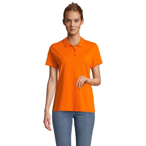 orange PULSE WOMEN POLO MUJER