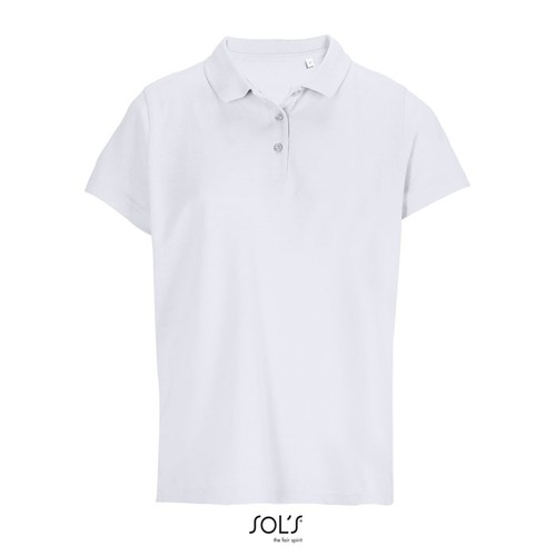 white PULSE WOMEN POLO MUJER