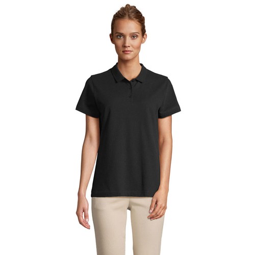 black PULSE WOMEN POLO MUJER