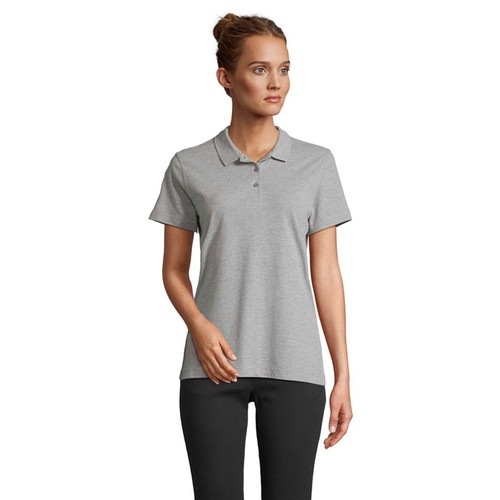 gris chiné PULSE WOMEN POLO MUJER