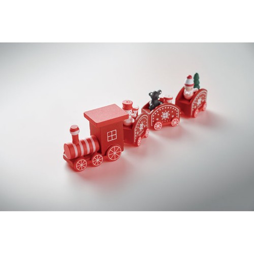 red JUNA Tren de Navidad de madera