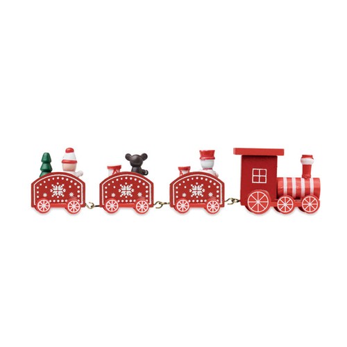 red JUNA Tren de Navidad de madera