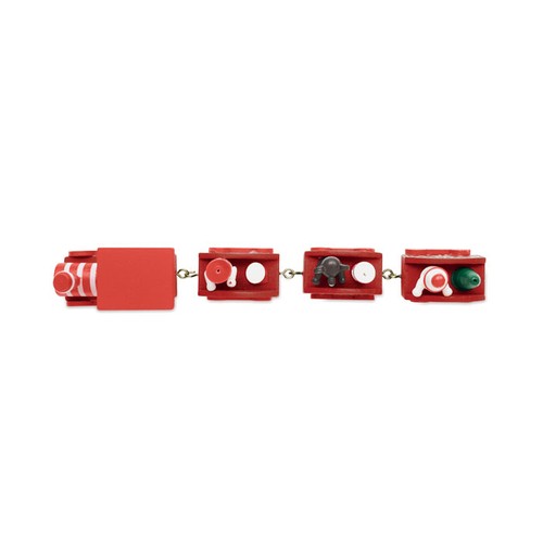 red JUNA Tren de Navidad de madera