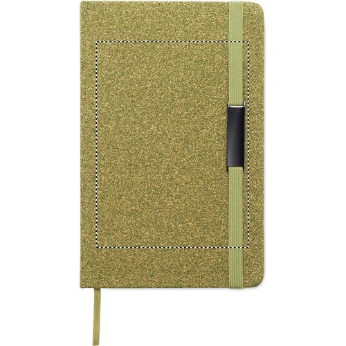 Emplacement de marquage : sur le devant du carnet