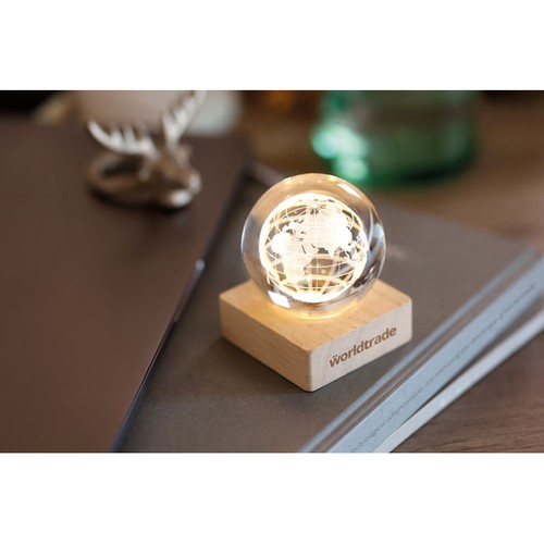 madera GLOBE LIGHT Globo LED bola de cristal