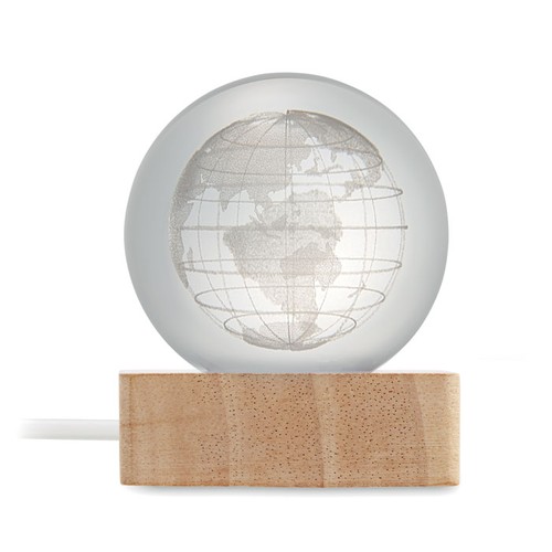 madera GLOBE LIGHT Globo LED bola de cristal