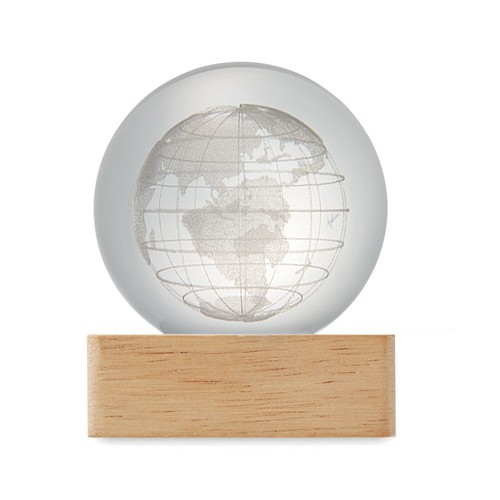 madera GLOBE LIGHT Globo LED bola de cristal