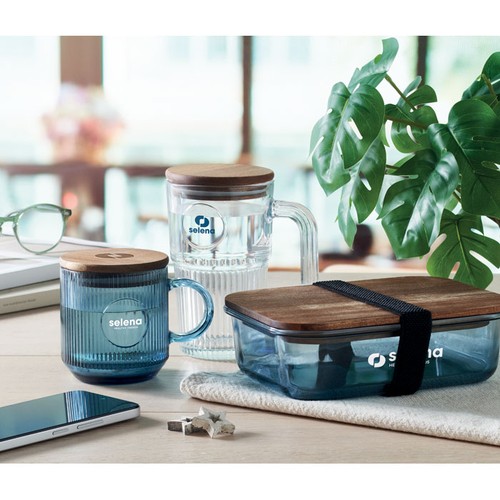 VITRIO MUG Taza de vidrio acanalado 300ml