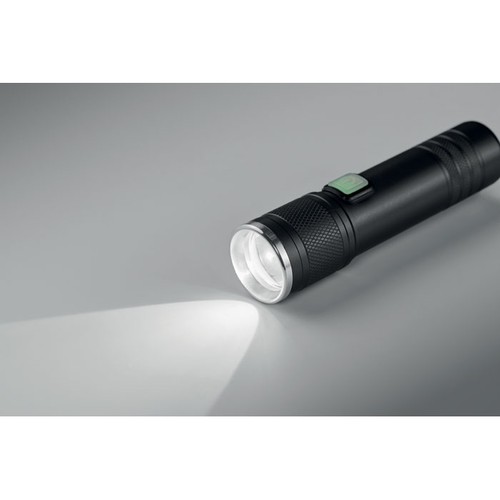 black FLASHRA Linterna luz COB recargable