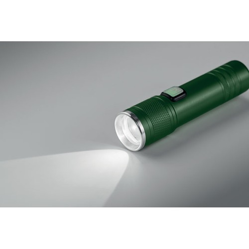 verde oscuro FLASHRA Linterna luz COB recargable