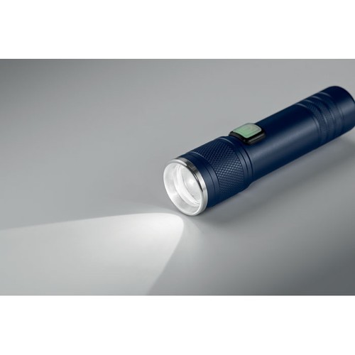 azul marino FLASHRA Linterna luz COB recargable