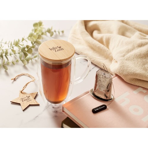 TEROL Mug en verre double paroi 450ml - 3