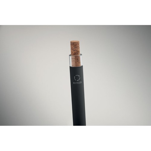 black BERGAMO + Bolígrafo aluminio reciclado