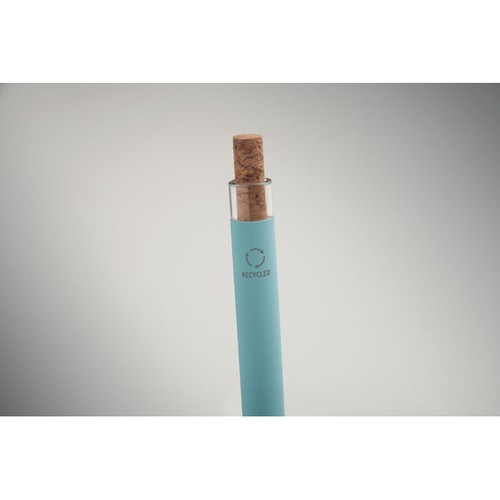 azul bebé BERGAMO + Bolígrafo aluminio reciclado