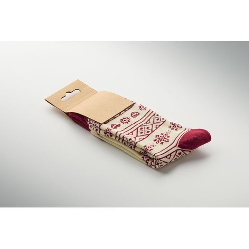 beis SOC LARGE Par de calcetines de Navidad L