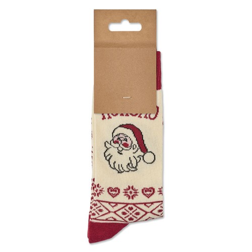 beis SOC LARGE Par de calcetines de Navidad L