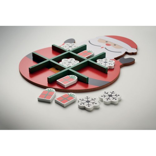 red HOHOTOE Tres en raya navideño madera