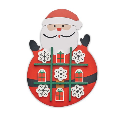 red HOHOTOE Tres en raya navideño madera