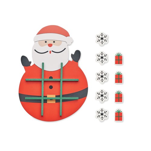 red HOHOTOE Tres en raya navideño madera