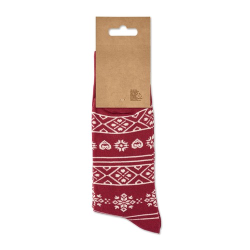 burdeos SOC MEDIUM Par de calcetines de Navidad M
